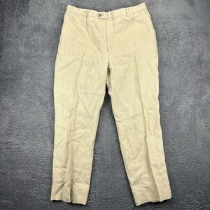 Daniel Cremieux Pants Men‎ 36x30 (34x28) Signature Linen Riviera Pleated Chino